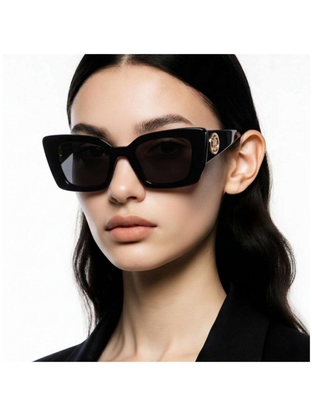 Burberry BE4344 8450 Black Sunglasses New